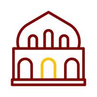 mosque icon duocolor red style ramadan illustration vector element and symbol perfect.