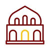 mezquita icono duocolor rojo estilo Ramadán ilustración vector elemento y símbolo Perfecto.