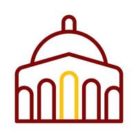mosque icon duocolor red style ramadan illustration vector element and symbol perfect.