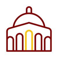 mezquita icono duocolor rojo estilo Ramadán ilustración vector elemento y símbolo Perfecto.