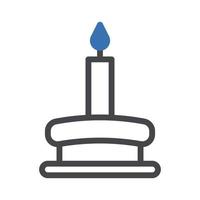 candle icon duotone grey blue style ramadan illustration vector element and symbol perfect.