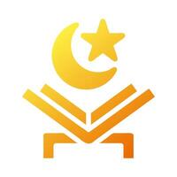 quran icon solid gradient yellow style ramadan illustration vector element and symbol perfect.