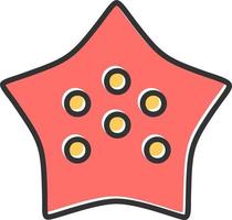 icono de vector de estrella de mar