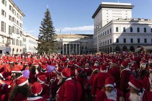 GENOA, ITALY - DECEMBER 22 2019 - Traditional Santa claus walk photo