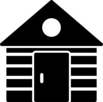 Wood Cabin Vector Icon