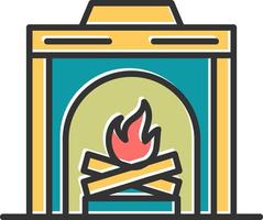 Fireplace Vector Icon