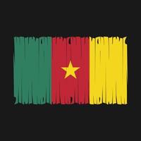 Cameroon Flag Brush Vector Illustration