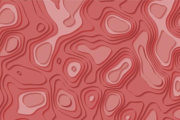 Red abstract paper cut template background