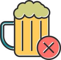 No Alcohol Vector Icon