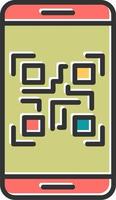 Smartphone Qr Code Vector Icon