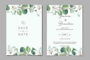 Wedding invitation template vector