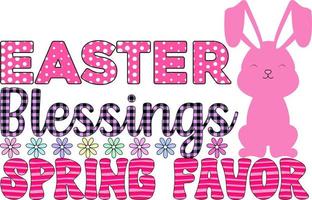 Easter Blessings spring favor vector