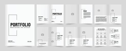 Portfolio Architecture Portfolio Template Design vector