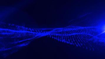 azul giro partícula ola forma, futurista neón gráfico fondo, Ciencias energía 3d resumen Arte elemento ilustración, tecnología artificial , forma tema fondo de pantalla animación video