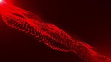röd partikel form, trogen neon grafisk bakgrund, vetenskap energi 3d abstrakt konst element illustration, teknologi artificiell , form tema tapet animering video