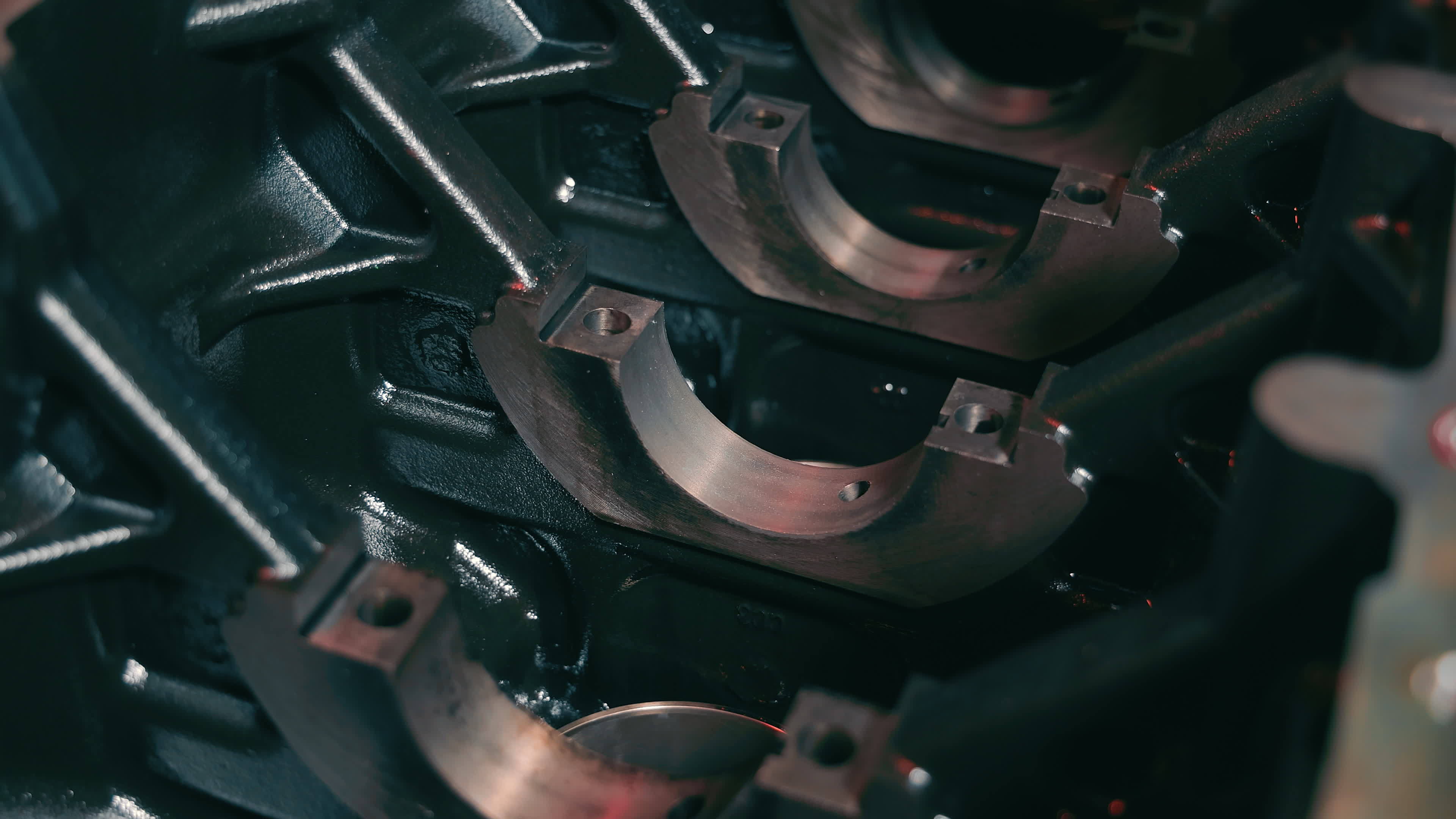 Installation Of Liners On The Car Engine. A Closeup Of The Insert That Is Placed In Its Seat