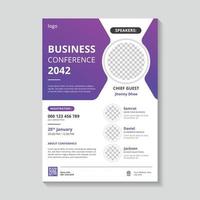 corporate business conference flyer template  business conference, meeting flyer, vector