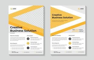 Corporate business multipurpose flyer template design and brochure booklet page. vector