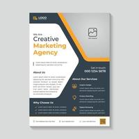 Modern marketing business flyer design template. vector