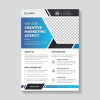 Creative business marketing agency a4 flyer template. vector