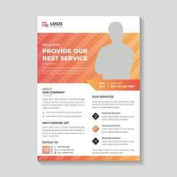 Corporate best service business flyer template vector