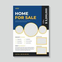 Modern home sale real estate flyer template design vector
