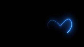 Neon- Licht Herz gestalten Bewegung. Valentinstag Tag romantisch Liebe Konzept video