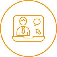 Online Interview Vector Icon