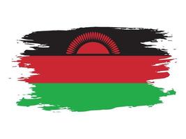 Vector flag of Malawi drawn with a brush