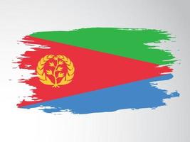 Eritrea vector flag hand drawn with a brush