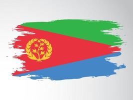 eritrea vector bandera mano dibujado con un cepillo