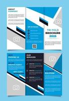 Business trifold brochure design template vector