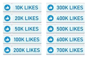 like Button on on  Vector illustration