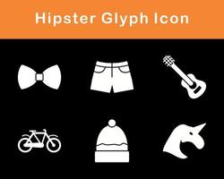 hipster vector icono conjunto