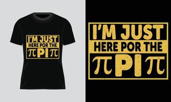 paquete de diseño de camisetas del día pi. camiseta pi. diseño de camisetas de matemáticas. gráficos vectoriales del día pi vector