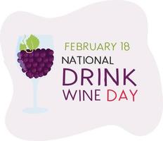 national drink wine day Vector illustration.