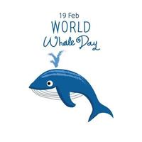 World Whale Day Vector illustration.