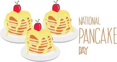 national pancake day Vector illustration.