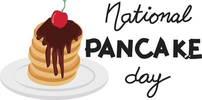 national pancake day Vector illustration.
