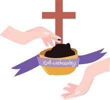 Ash Wednesday Vector illustration.