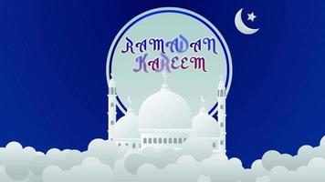 Ramadan Kareem, Ramadan Background, Ramadan video, Ramadan Design, Background, blue mosque