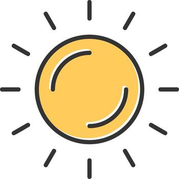 icono de vector de sol
