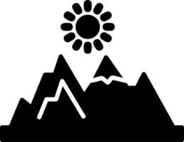 icono de vector de montaña