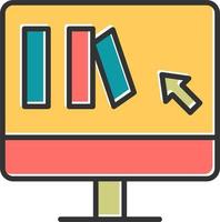 Online Book purchase Vector Icon