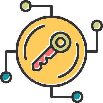 icono de vector clave