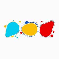 Abstract blobs banner templates. Colorful amoeba shapes. Liquid backgrounds. vector