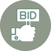 Bid Vector Icon