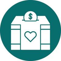 Charity Box Vector Icon