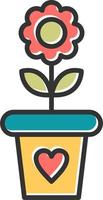 Flower Pot Vector Icon