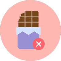 No chocolate vector icono